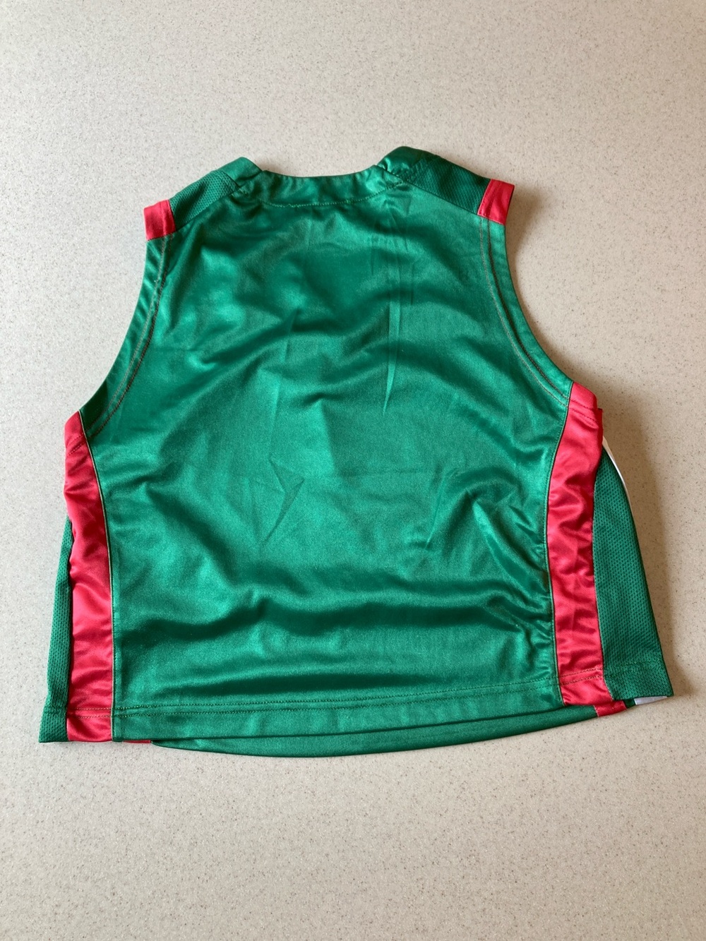 Jaded London Green Italia Crop Top Jersey with Red Trim - Picture 5 of 13